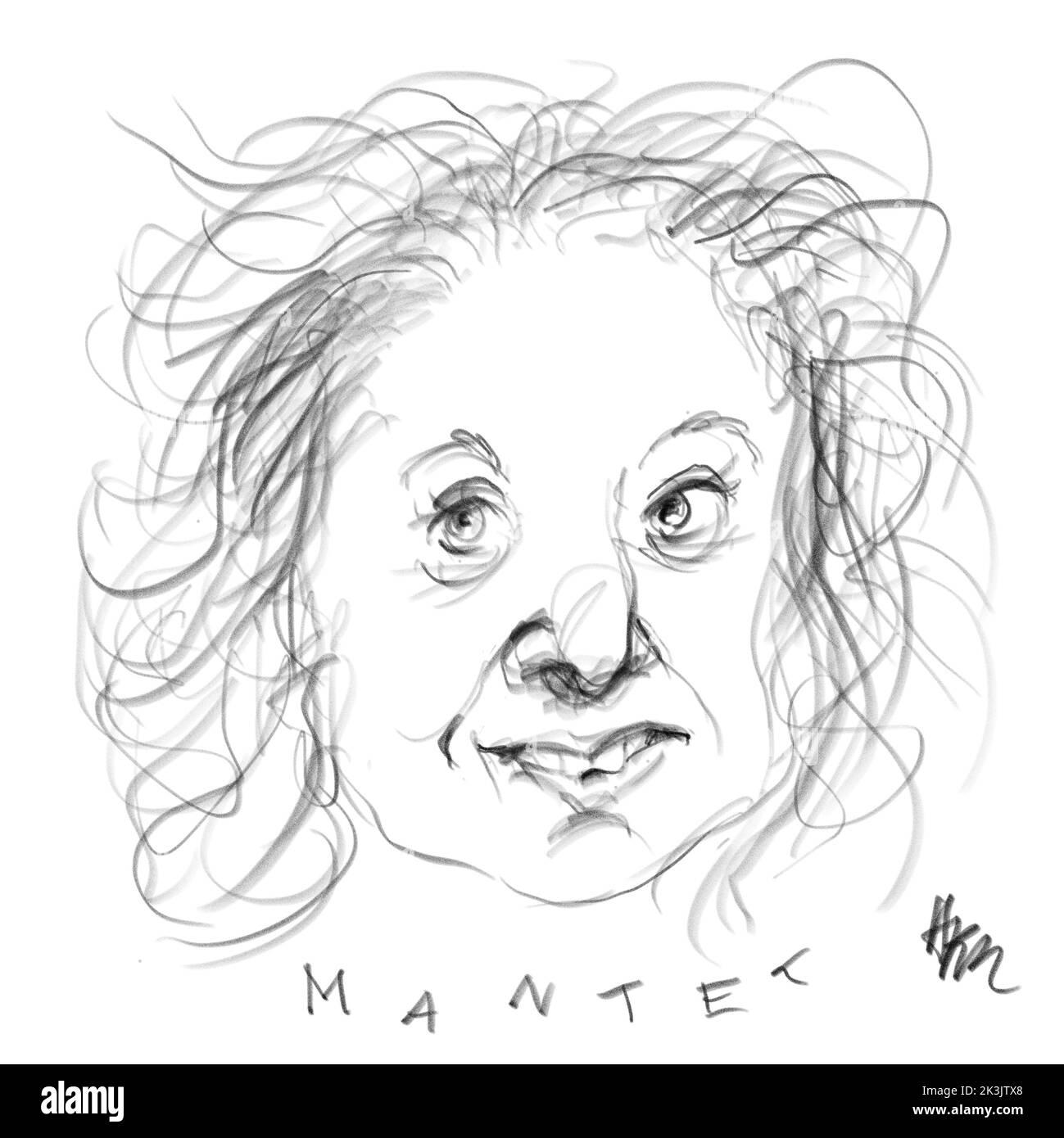 Porträt der Autorin Hilary Mantel Stockfoto