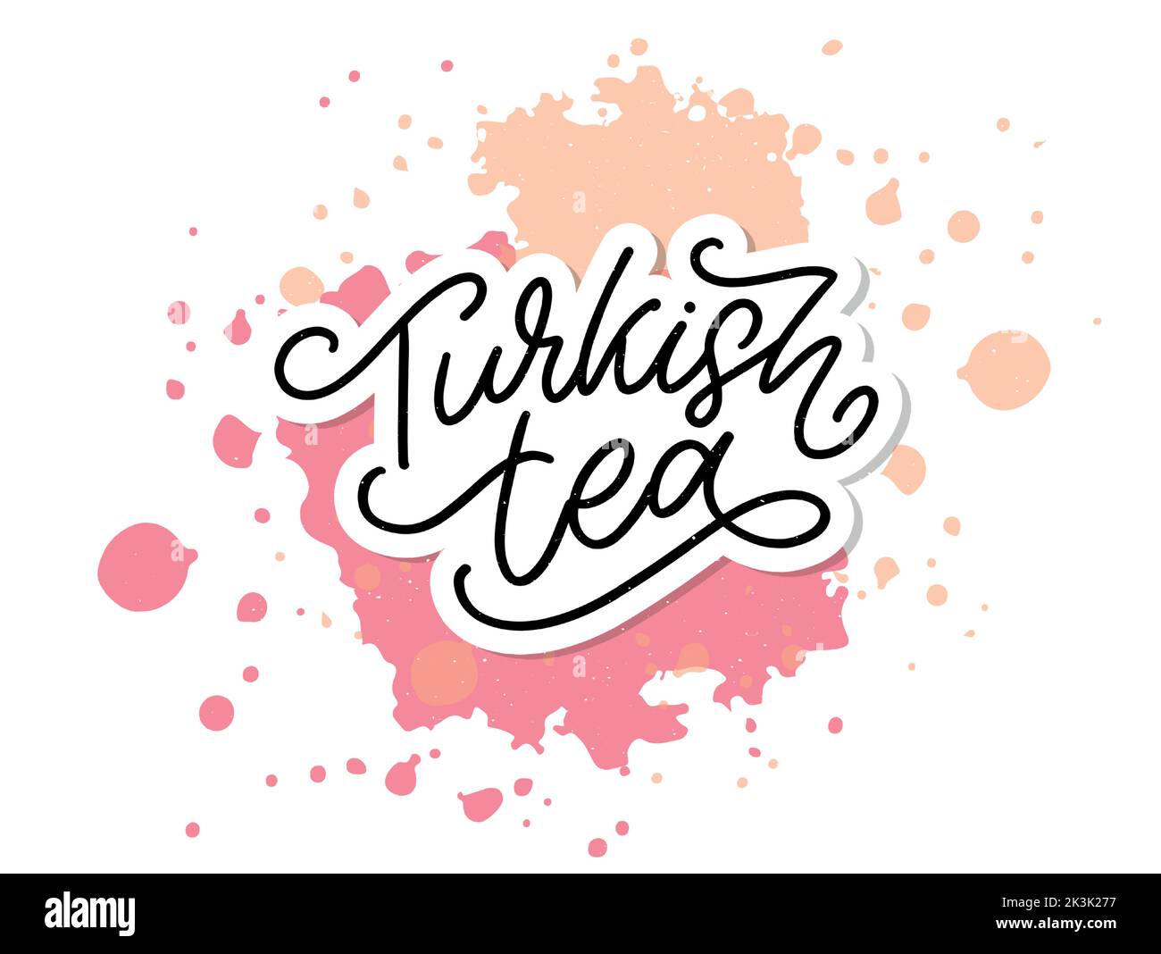 Türkische Traditionen der Teezeremonie. Teezeit. Dekorative Elemente für Ihr Design. Vektor-Illustration mit orientalischen Tasse Stock Vektor