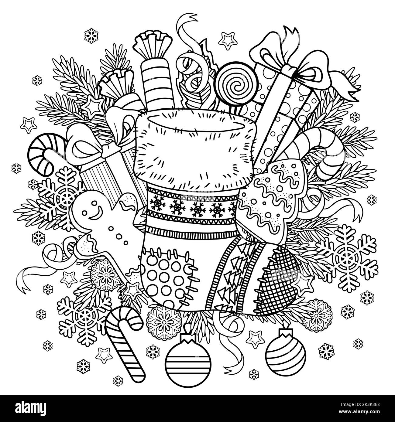 Weihnachten mandala Schwarzweiß-Stockfotos und -bilder - Seite 2 - Alamy