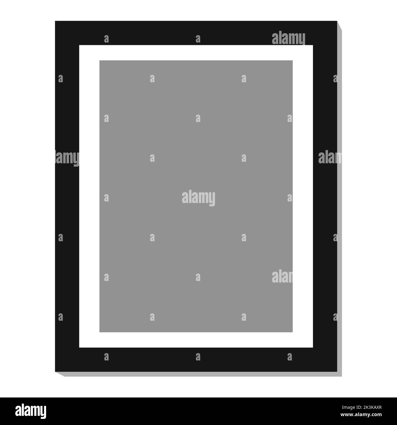 Rahmen Foto Quadrat A4, Bild schwarz isoliert, Malerei Grenze Galerie Stock Vektor