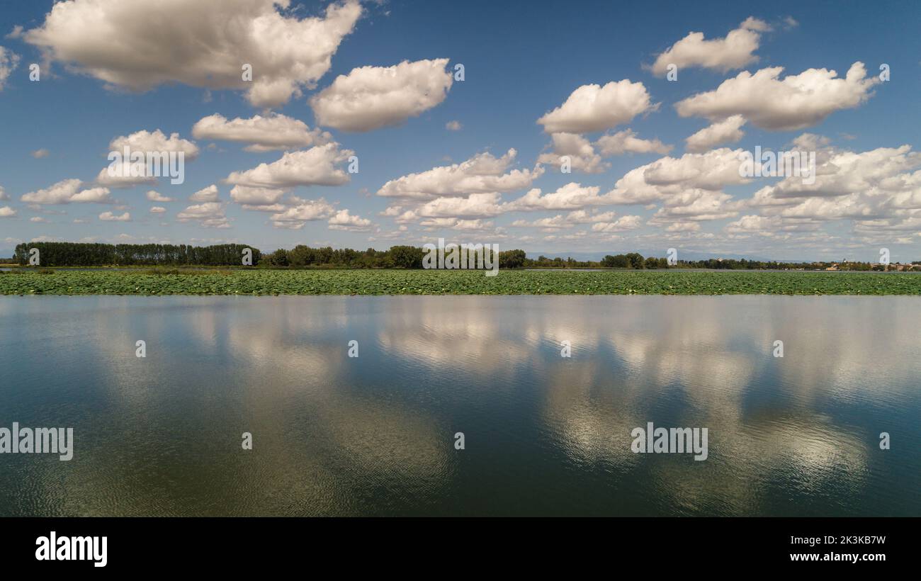 splendida vista panoramica laghi di mantova Stockfoto