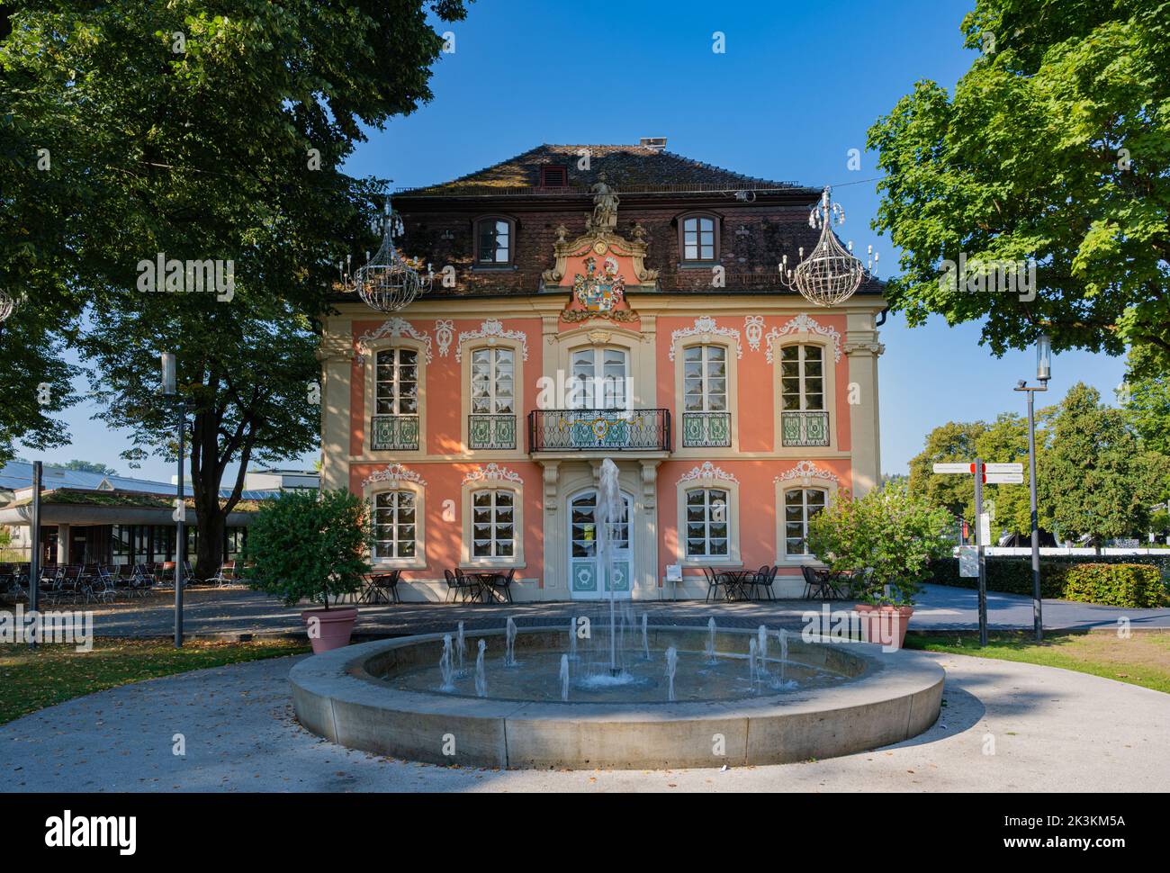 Rokoko-Palast im Stadtpark Schwäbisch Gmünd. Baden Württemberg, Deutschland, Europa Stockfoto