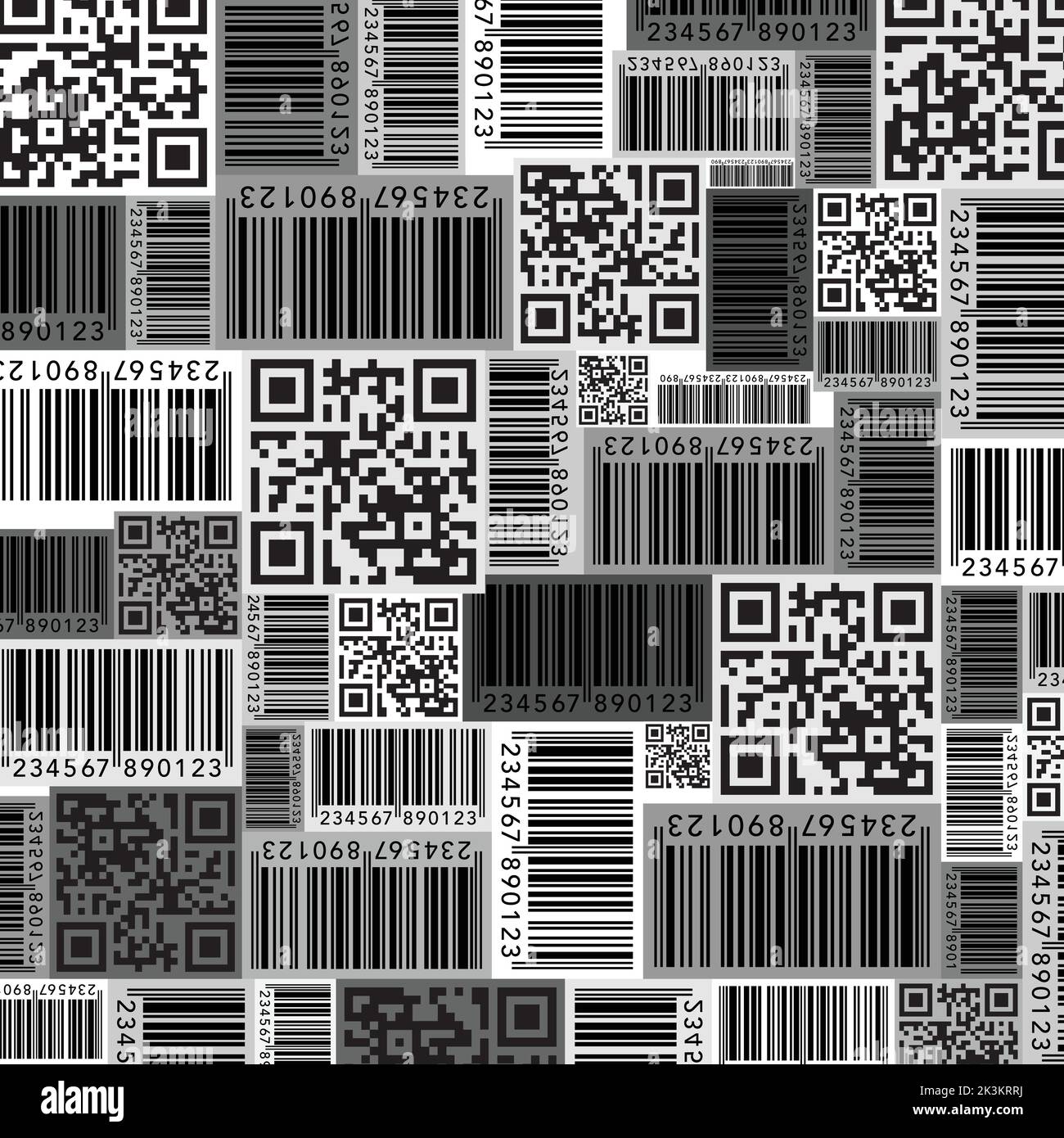 Barcode-Stil grau Muster Tapete Stock Vektor