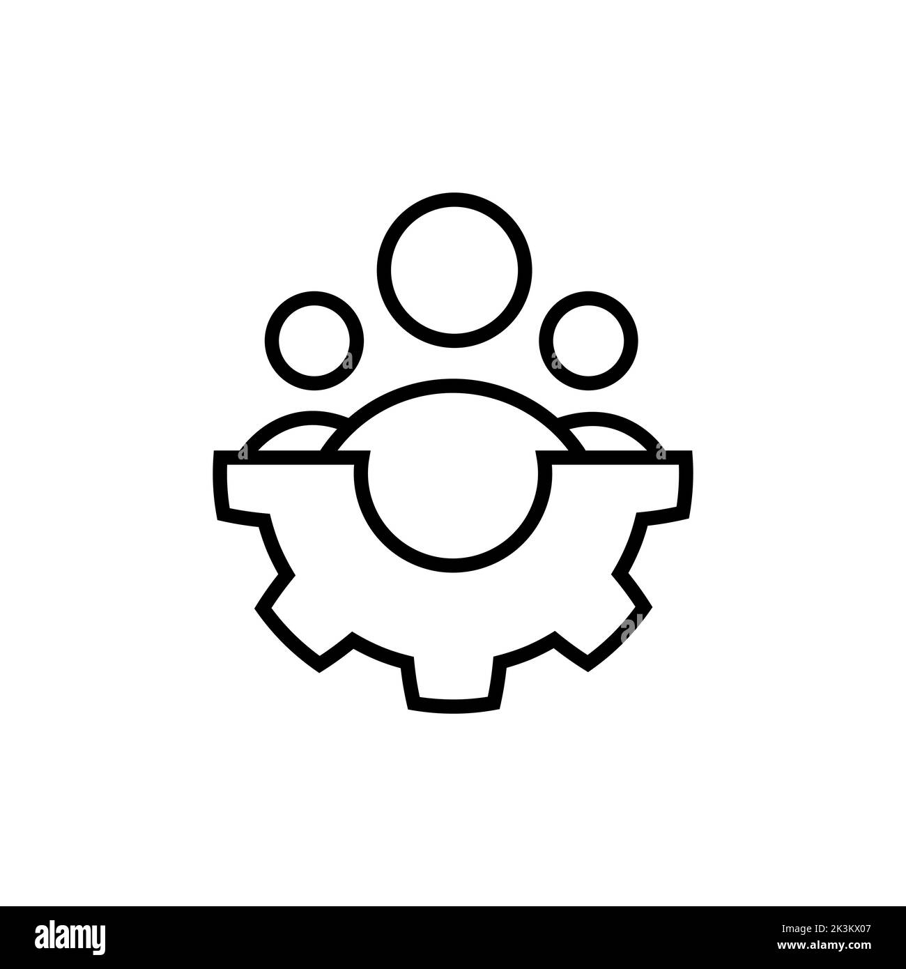 Symbol Für Geschäftsentwicklung. Man in Gear Icon Vektorgrafik Stock Vektor