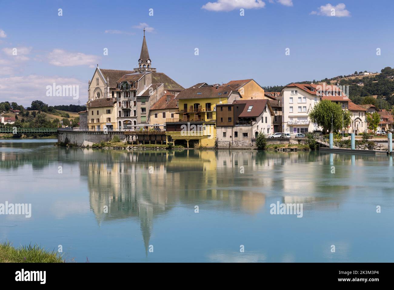 Seyssel an der Rhone, Haute-Savoie, Frankreich Stockfoto