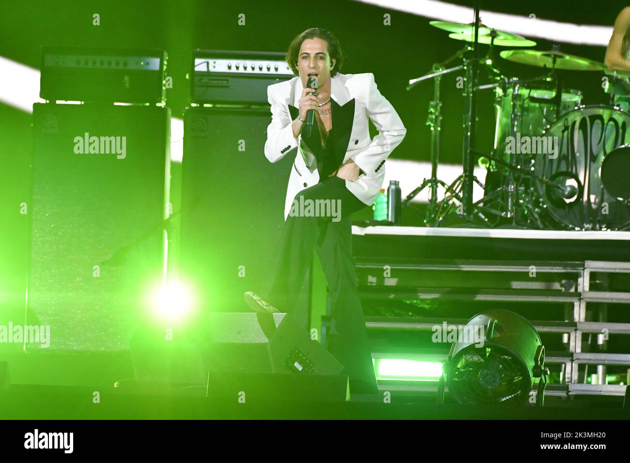 Damiano David von Maneskin tritt am 24. September 2022 beim Global Bürgerfest 2022 im Central Park in New York City auf. Stockfoto