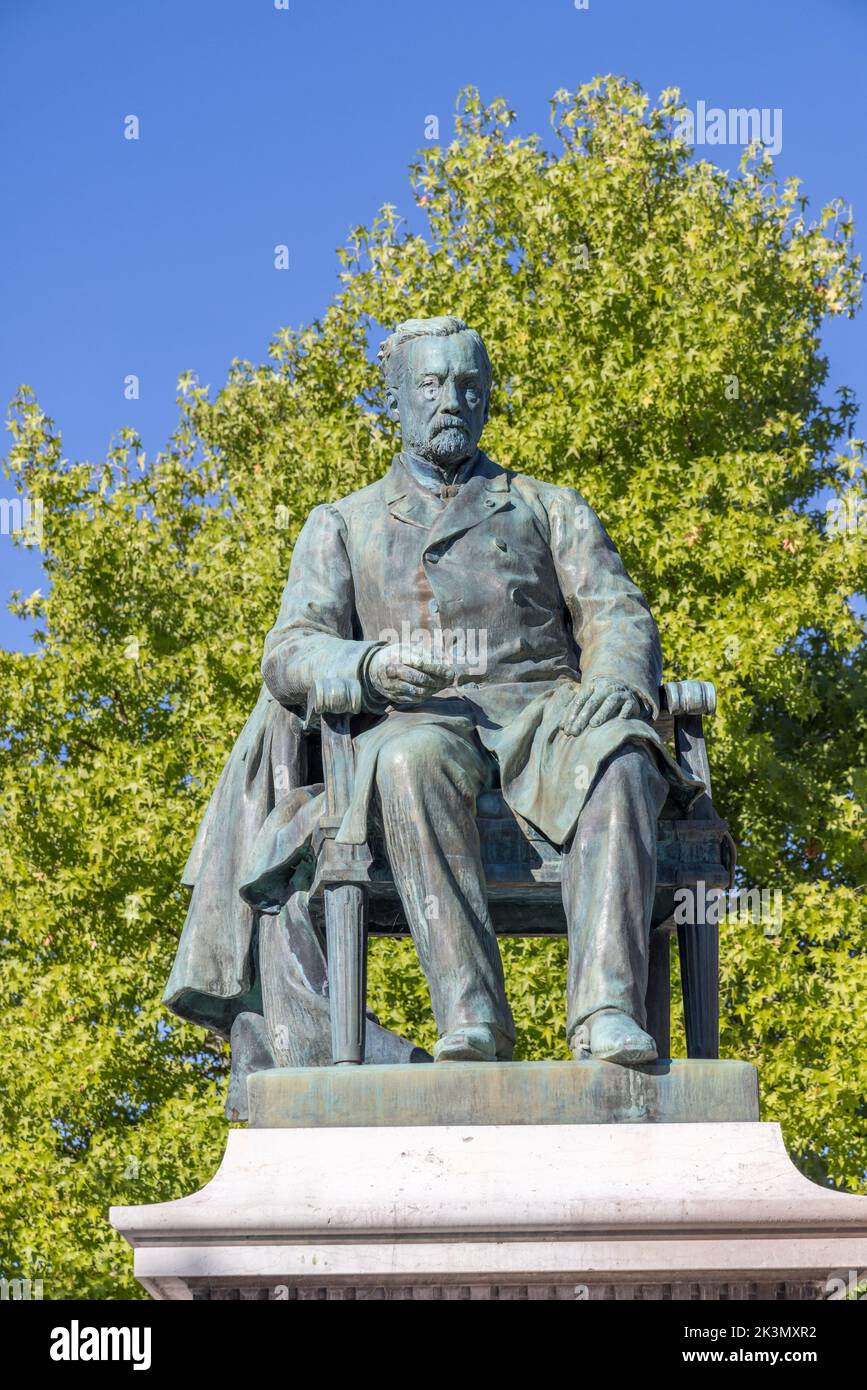 Statue von Louis Pasteur, Arbois, Jura, Frankreich Stockfoto