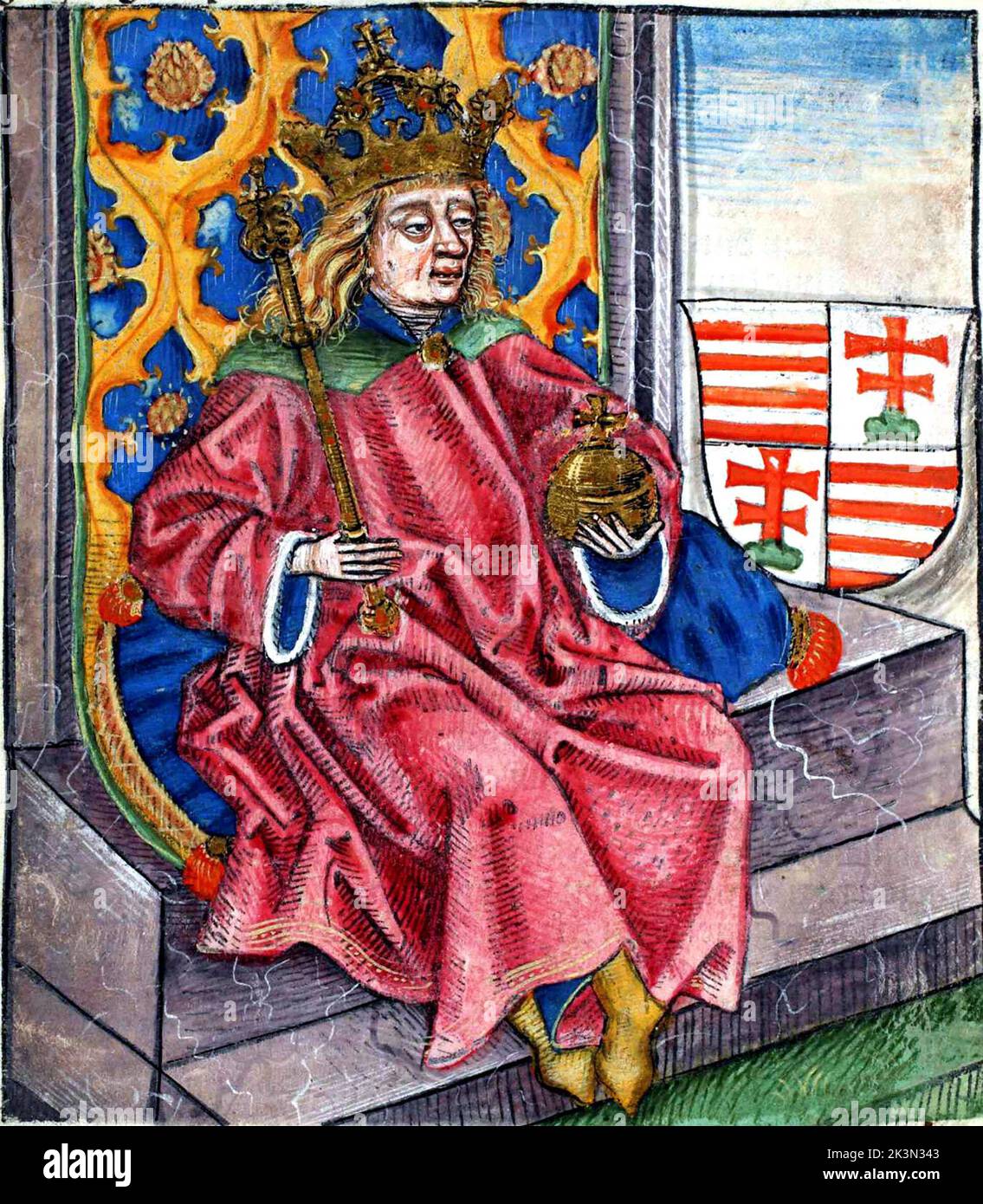 Béla IV. Von Ungarn Béla IV. (1206 – 1270) König von Ungarn und Kroatien zwischen 1235 und 1270, Herzog von Steiermark von 1254 bis 1258. Stockfoto