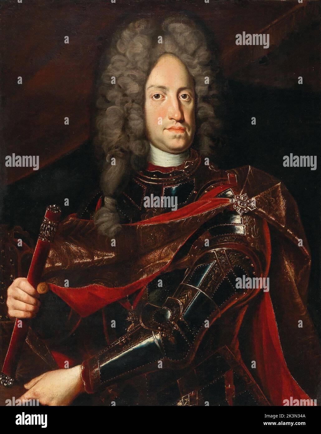 Porträt von Kaiser Karl VI. Karl VI. (1685 – 1740) Heiliger römischer Kaiser und Herrscher der österreichischen Habsburgermonarchie von 1711 bis 1740 Stockfoto