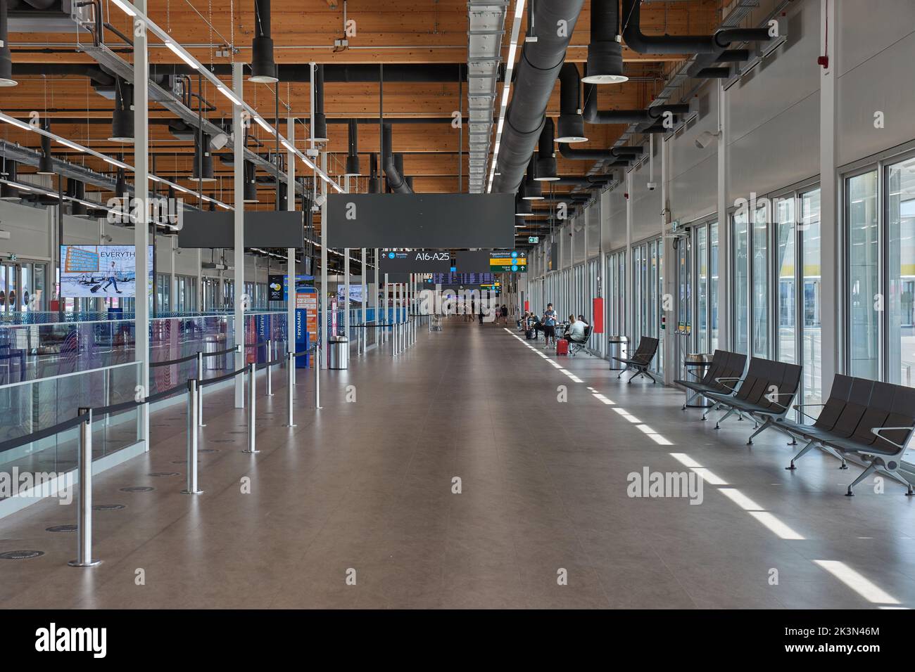 Innenraum Des Budapester Flughafens Stockfoto