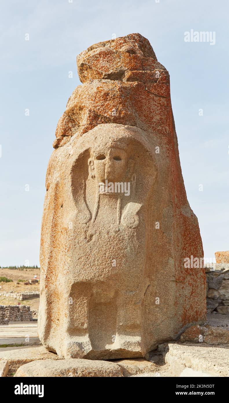 Die Hattian- und Hittiterruinen von Alaca Hoyuk Stockfoto