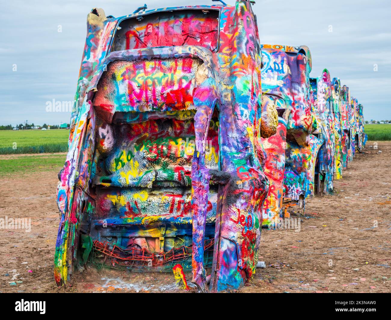 Eine öffentliche Kunstinstallation und Skulptur in Amarillo, Texas Stockfoto