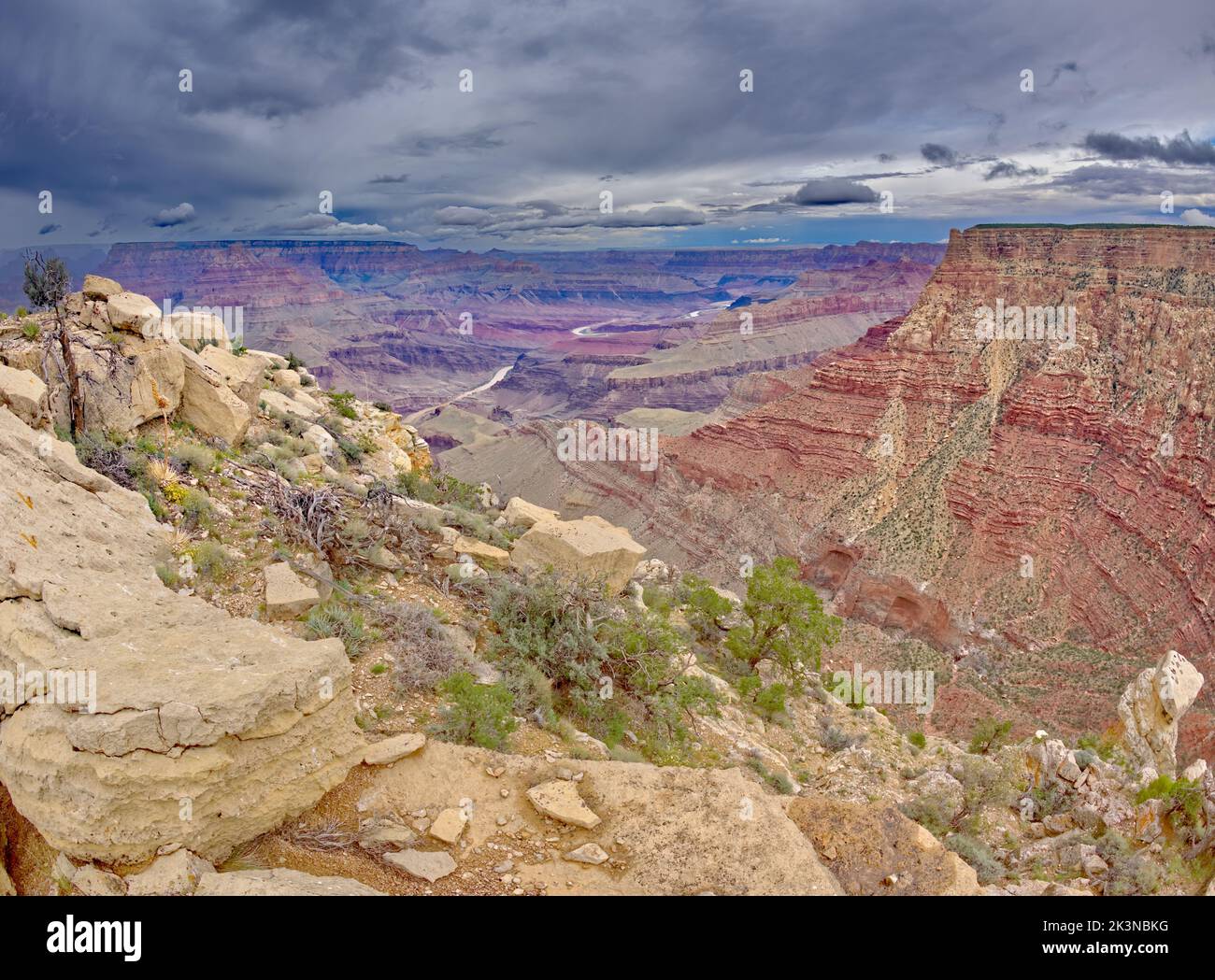 Sturm über dem Grand Canyon AZ Stockfoto