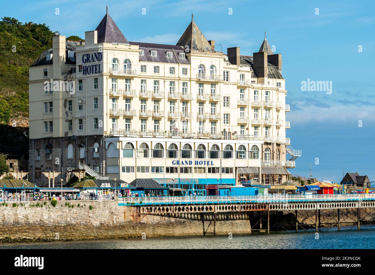 Grand Hotel in Llandudno, North Wales, Großbritannien. Stockfoto