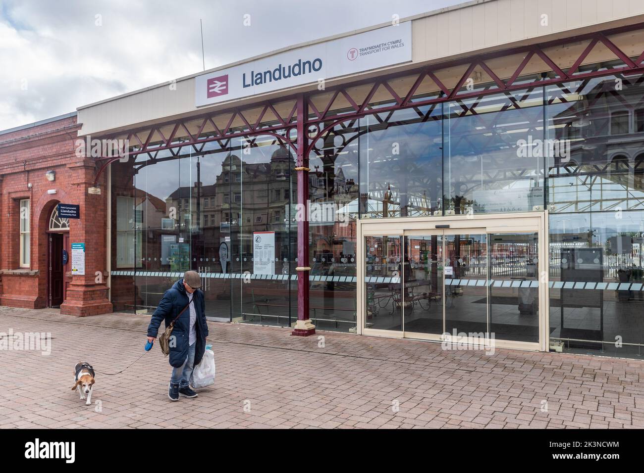 Bahnhof in Llandudno, North Wales, Großbritannien. Stockfoto