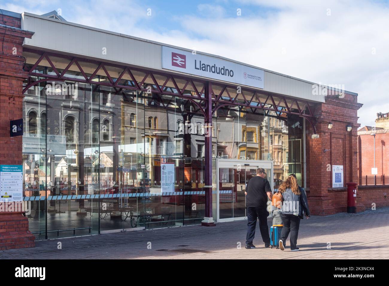 Bahnhof in Llandudno, North Wales, Großbritannien. Stockfoto