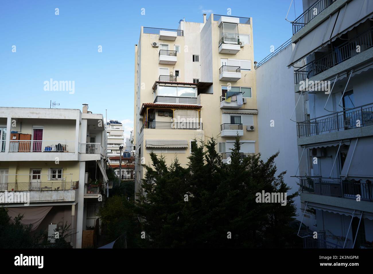 Gebäude im Palaio Faliro, Athen. Stockfoto