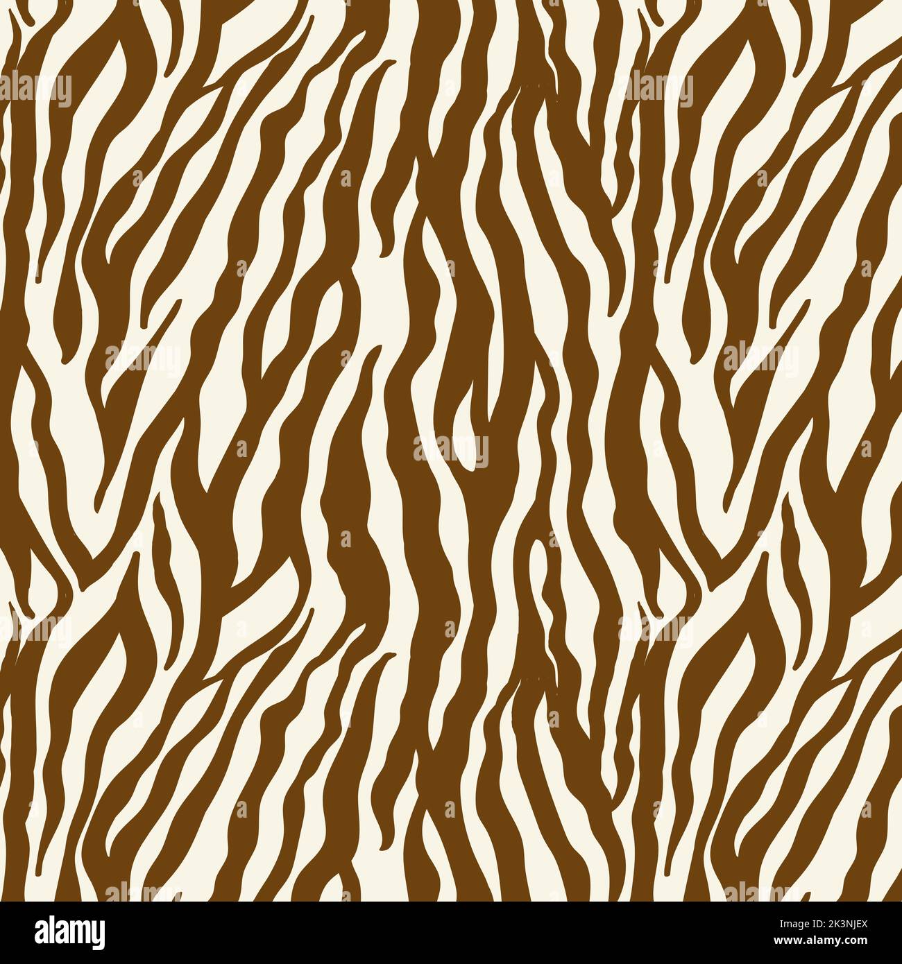 Nahtloses Vektor-Braun- und Beige-Zebrafellmuster Stock Vektor