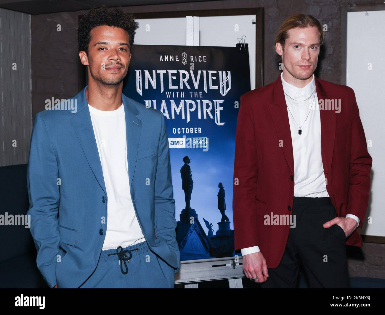 New York, NY, USA. 27. September 2022. Jacob Anderson, Sam Reid bei der Ankunft für AMC ANNE RICE'S INTERVIEW MIT DER VAMPIRE Series Premiere, IFC Center, New York, NY 27. September 2022. Kredit: CJ Rivera/Everett Collection/Alamy Live Nachrichten Stockfoto