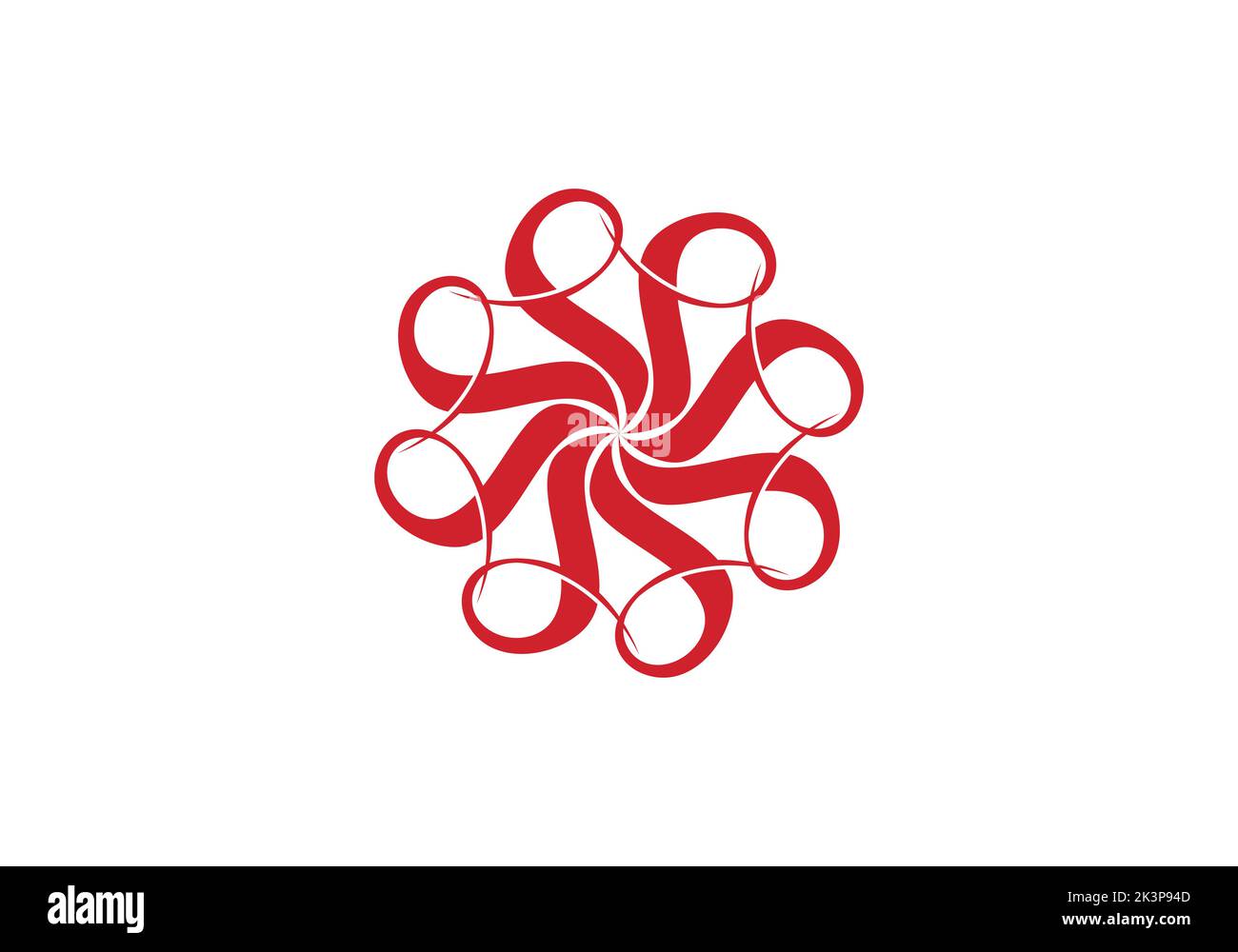 Floral Mandala Tatto Mehndi Swirl Blumen Logo Design Mandala Design für Mehrzweck Stock Vektor