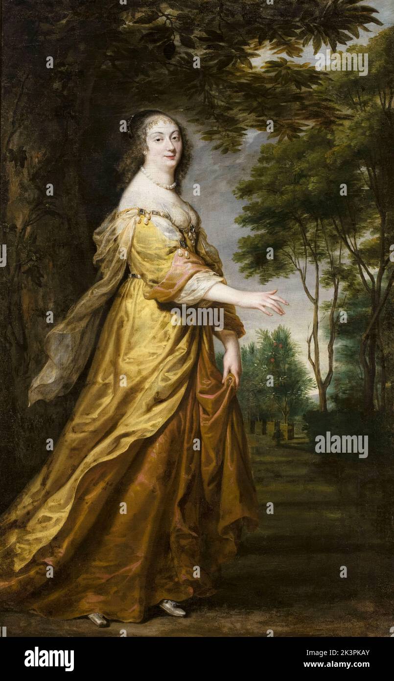 Marie Louise Gonzaga (1611-1667), Königin Consort von Polen und Großherzogin Consort von Litauen (1645-1648), Porträt in Öl auf Leinwand von Justus van Egmont, 1645 Stockfoto
