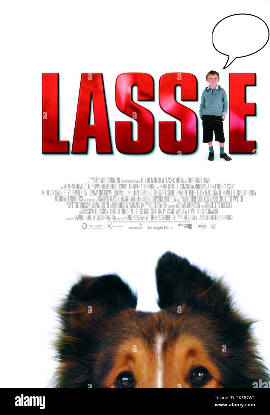 Jonathan Mason Poster Film: Lassie (USA/UK/IRL/FR 2005) / Literaturverfilmung (nach dem Buch von Eric Knight) Regie: Charles Sturridge 16 December 2005 **WARNUNG** Dieses Foto ist nur für den redaktionellen Gebrauch bestimmt und unterliegt dem Copyright von ELEMENT FILMSCLASSIC MEDIA PRODUCTIONS und/oder des Fotografen, der von der Film- oder Produktionsfirma beauftragt wurde und darf nur durch Publikationen im Zusammenhang mit der Bewerbung des oben genannten Films reproduziert werden. Eine obligatorische Gutschrift für ELEMENT FILMSCLASSIC-MEDIENPRODUKTIONEN ist erforderlich. Der Fotograf sollte auch bei Bekanntwerden des Fotos gutgeschrieben werden. Keine kommerzielle Nutzung kann Gran sein Stockfoto