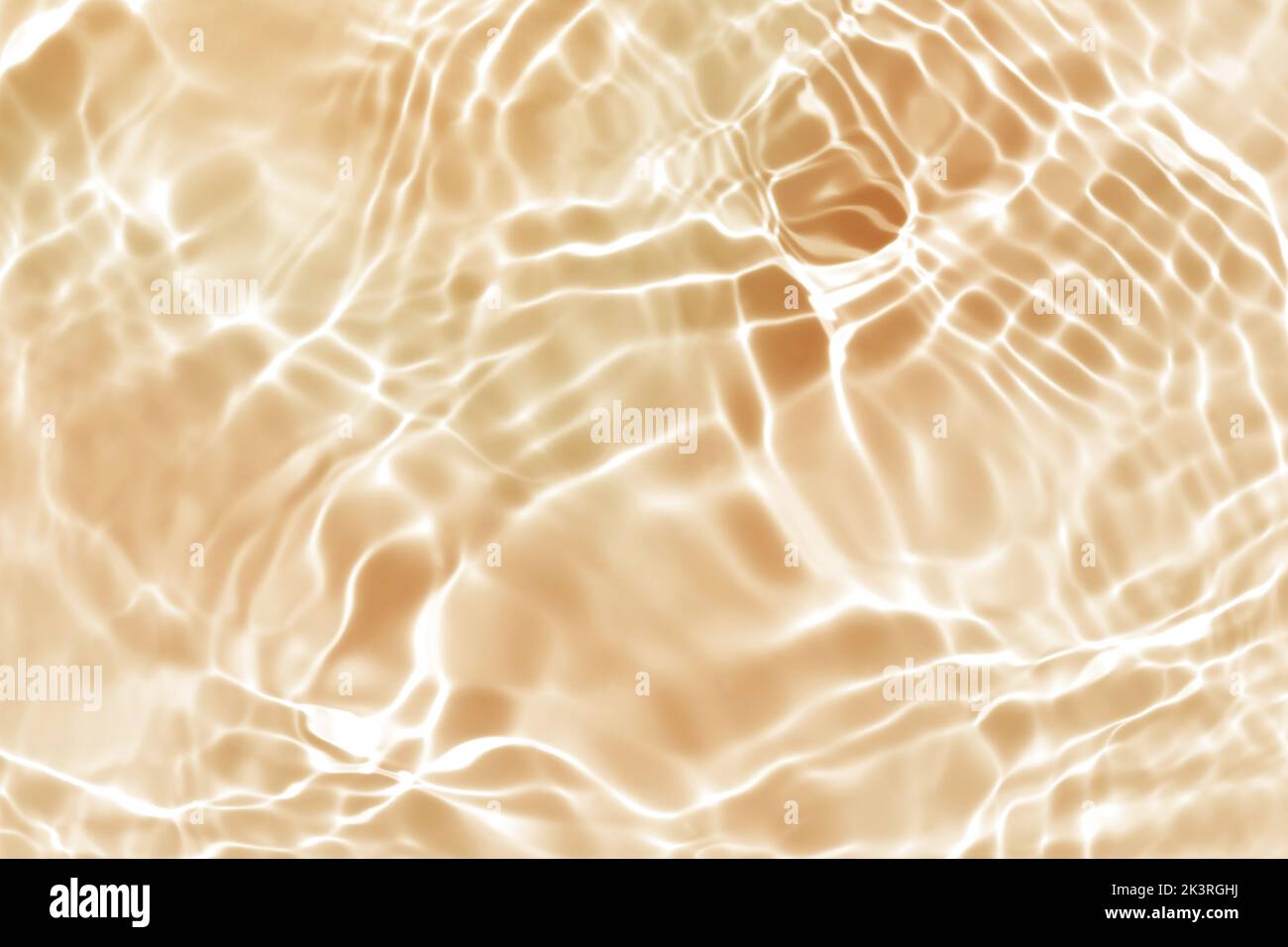 Gelb-orange Wasserwelle, rein natürlicher Strudel Muster Textur Hintergrund, abstrakte Fotografie Stockfoto