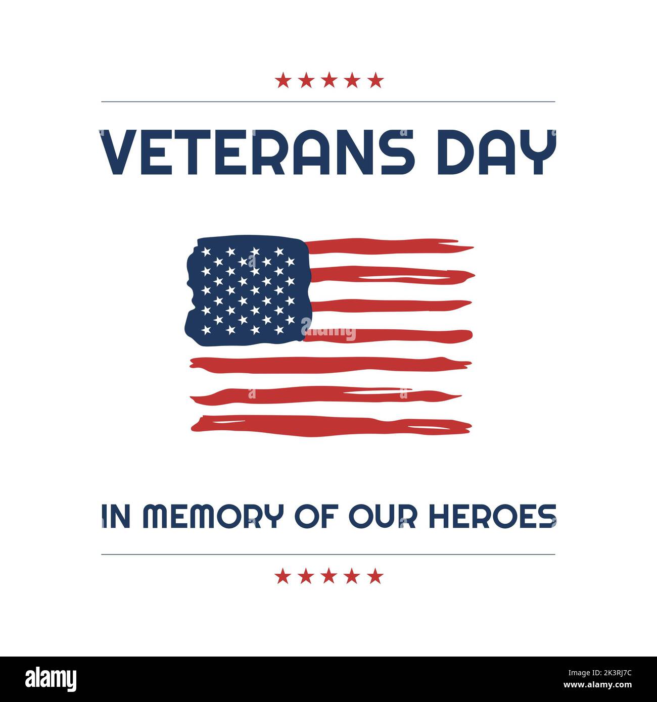 Zusammensetzung des Veteranen-Tages-Textes mit der Flagge der vereinigten Staaten von amerika Stockfoto
