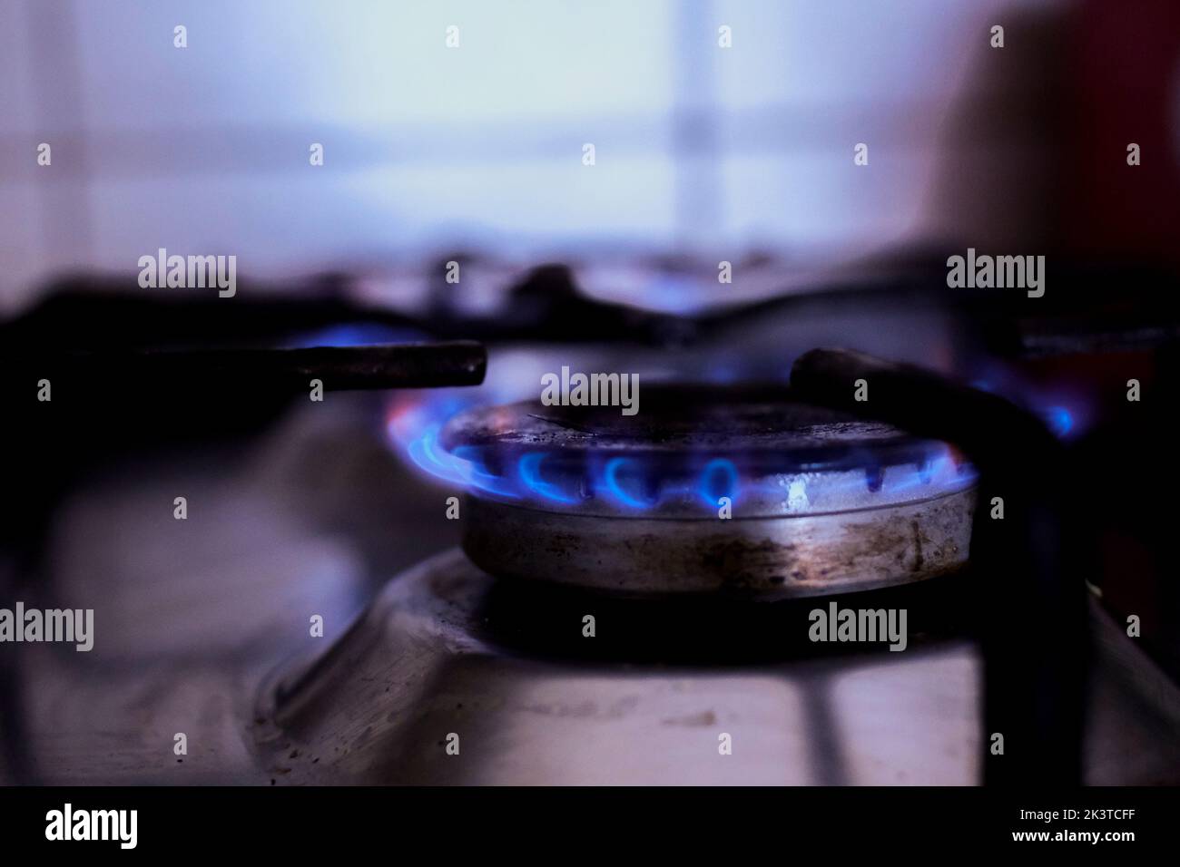 Heute, 28-09-22, liegt der europäische Gaspreis bei 207 EUR pro MWh bei der Eröffnung der TTF-Verträge am niederländischen Drehkreuz in Amsterdam. Stockfoto