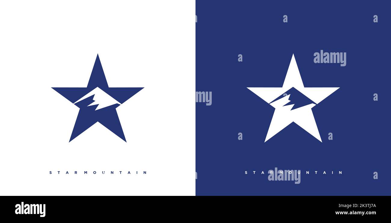 Ein einzigartiges und modernes Sternenlogo mit bearbeitbarem Text Stock Vektor