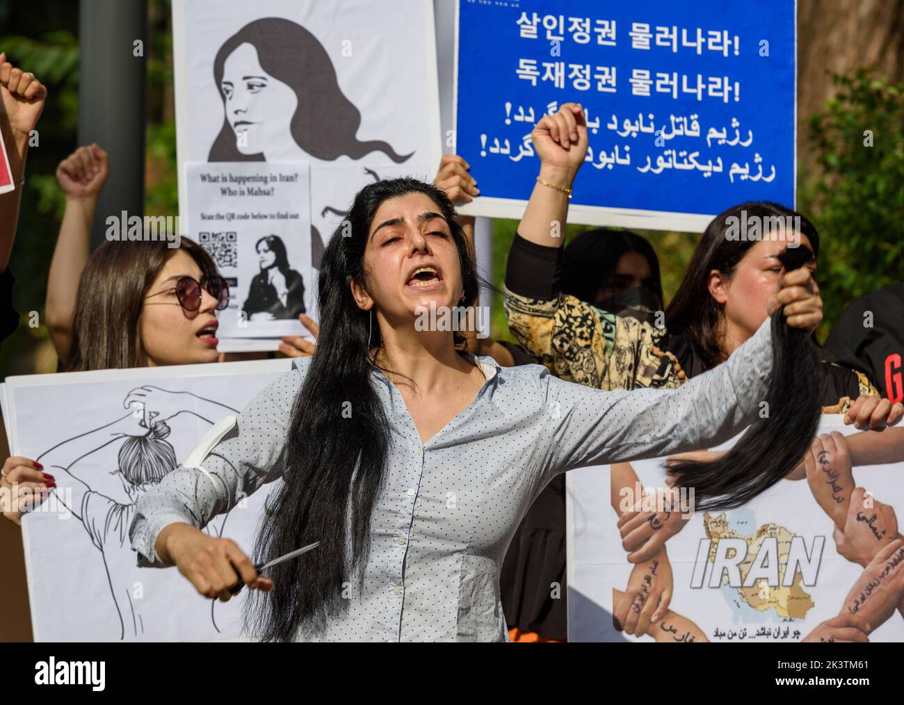 Seoul S dkorea Am 28 September 2022 Singt Eine Iranische 