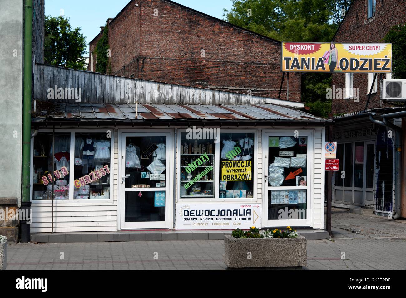 Kleine Geschäfte, Babykleidung, Rzeszow, Polen Stockfoto