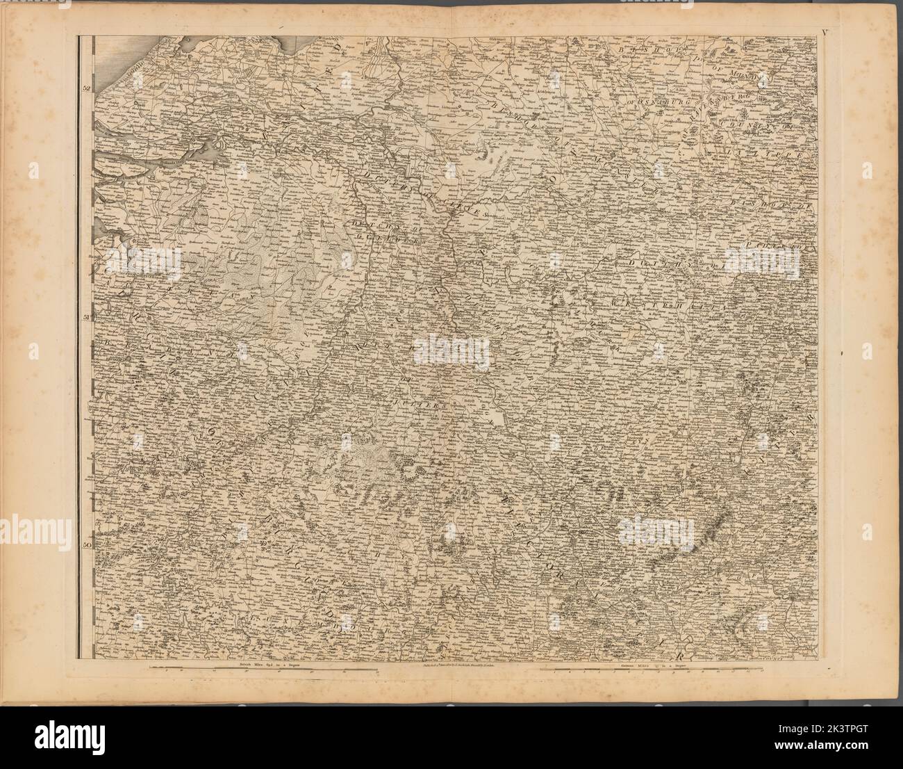 Platte V: Eine allgemeine Karte des Reiches von Deutschland, Holland, den Niederlanden, der Schweiz, den Graubünden, Italien, Sizilien, Korsika und Sardinien Gillet, Thomas. Kartografisch. Karten. 1800-06-04. Lionel Pincus und Princess Firyal Map Division. Europa, Karten Stockfoto