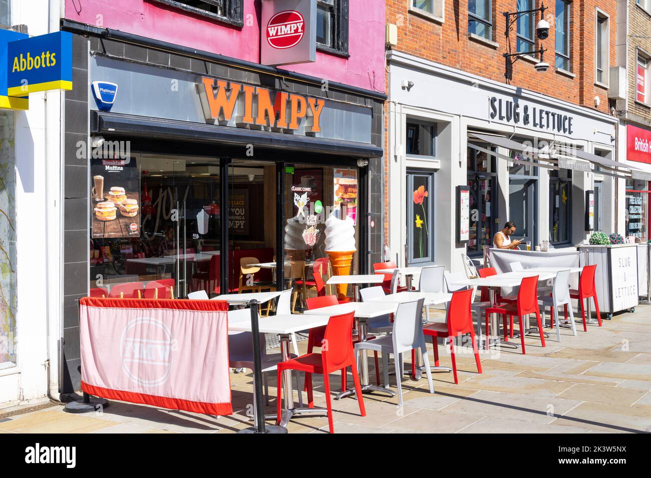 Colchester Stadtzentrum Wimpy Restaurant an der Colchester High Street Colchester Essex England GB Europa Stockfoto