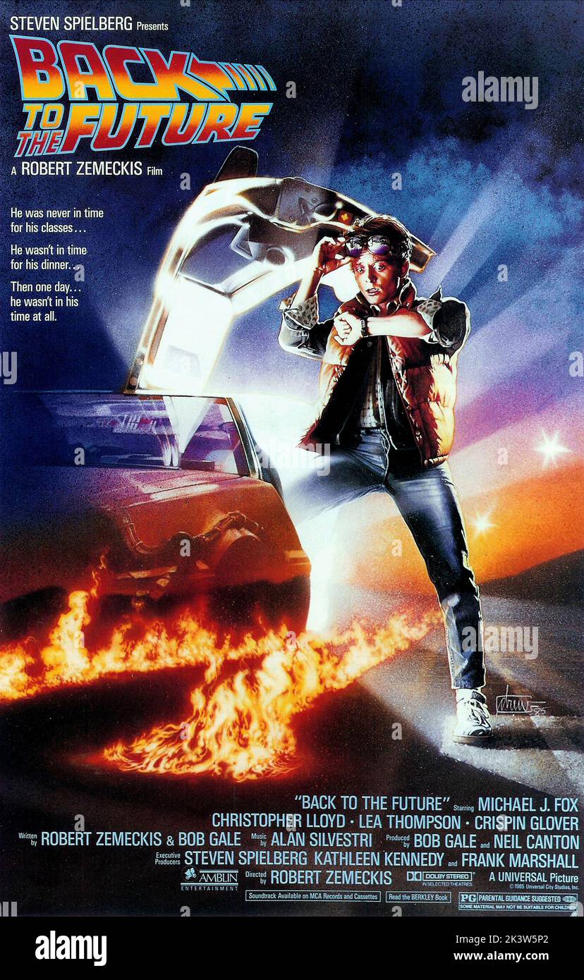 Zurück In Die Zukunft 1985 Zurück In Die Zukunft Filmposter. Michael J. Fox Stockfoto