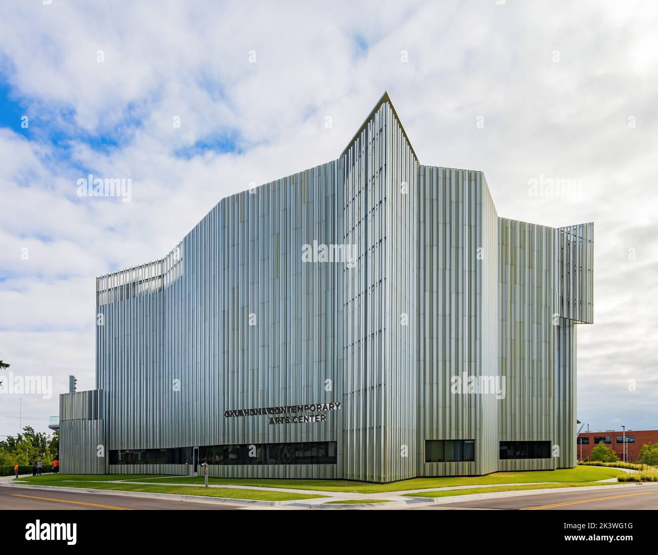 Oklahoma, AUG 18 2022 - Außenansicht des Oklahoma Contemporary Arts Center Stockfoto