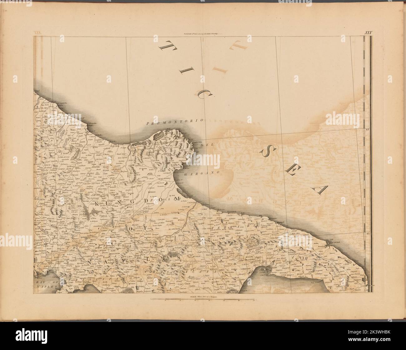 Tafel XIX: Eine allgemeine Karte des Reiches von Deutschland, Holland, den Niederlanden, der Schweiz, den Graubünden, Italien, Sizilien, Korsika und Sardinien Gillet, Thomas. Kartografisch. Karten. 1800-06-04. Lionel Pincus und Princess Firyal Map Division. Europa, Karten Stockfoto