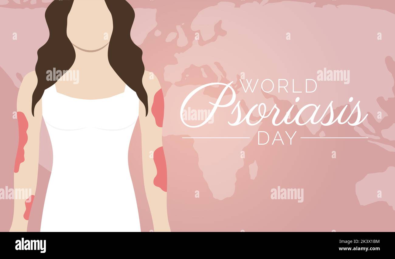 Pink World Psoriasis Day Vektor Illustration Design Stock Vektor