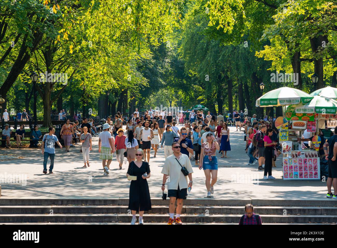 19.09.2022 The Mall, New York, NY 10022, USA,The Mall und Literary Walk Stockfoto