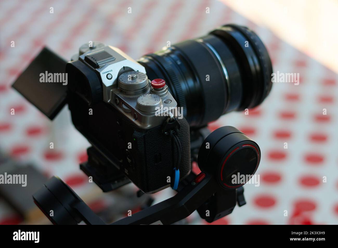 Die Gimbal-Kamera ist einsatzbereit Stockfoto