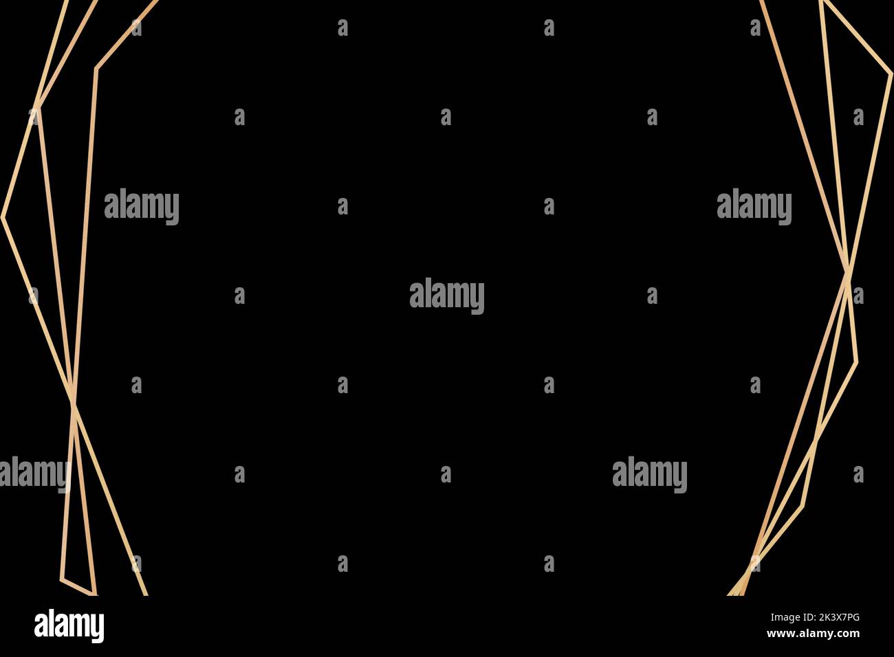 Islamischer goldener geometrischer Hintergrund und schwarze Wand Stockfoto