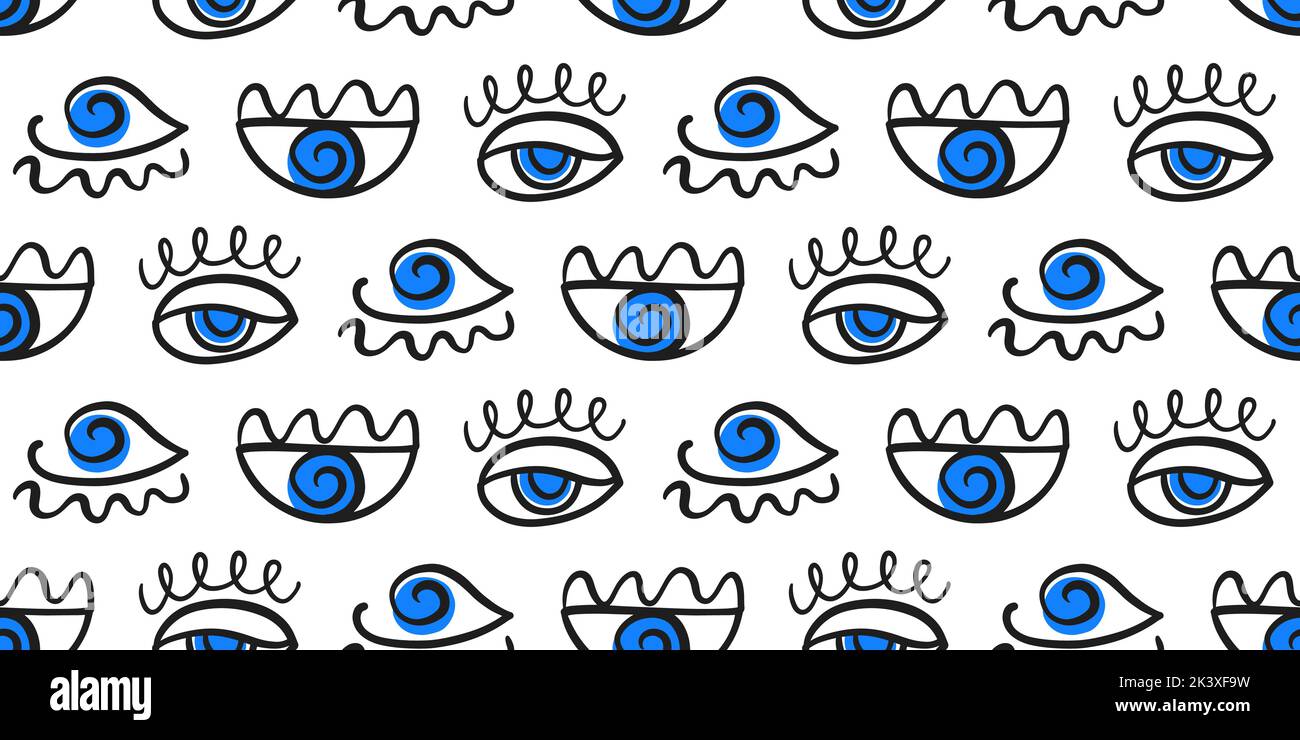 Evil Eyes nahtlose Musterstruktur Stock Vektor