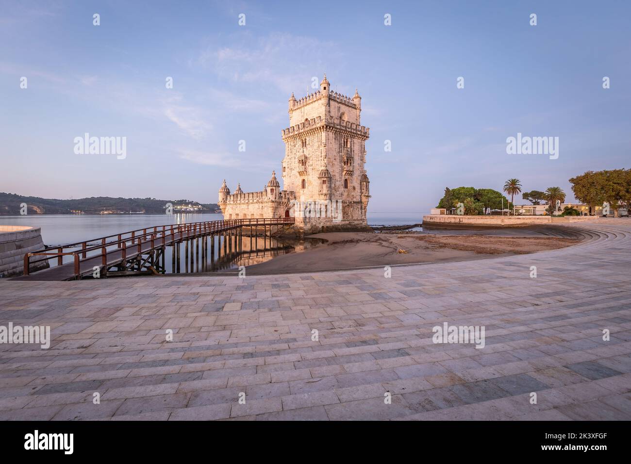 Lissabon, Torre de Belém - Rio Tejo, Portugal Stockfoto