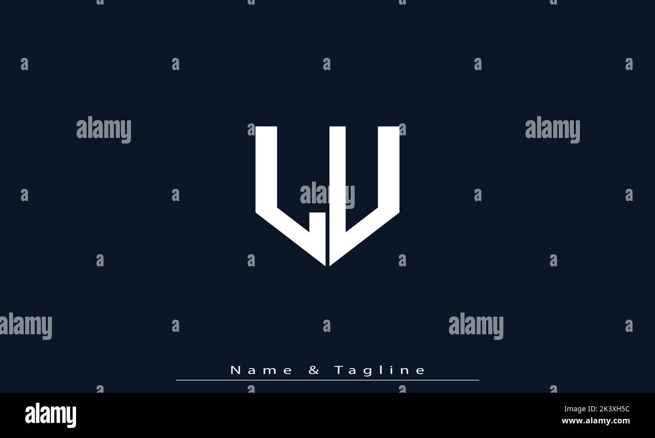 Buchstaben Buchstaben Initialen Monogramm Logo LU , UL Stock Vektor