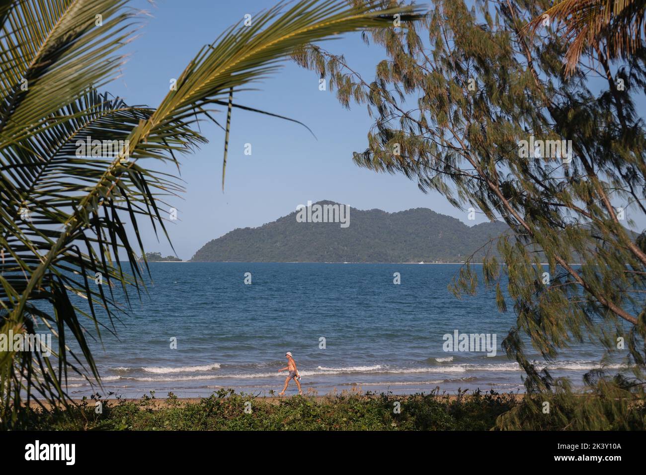 Dunk Island North Queensland Australien . Dunk Island ist ein tropisches Paradies direkt vor dem Küstendorf Mission Beach in Nord-Queensland. Stockfoto