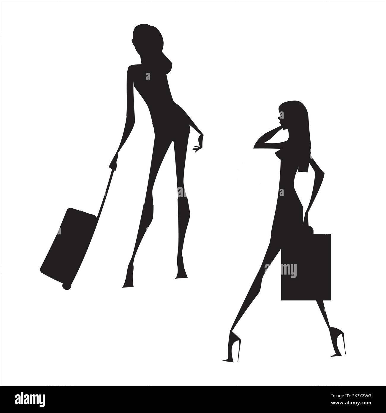 Vektor-Set Von Wandervölkern Silhouetten Illustration Isoliert Auf Weißem Hintergrund Stock Vektor