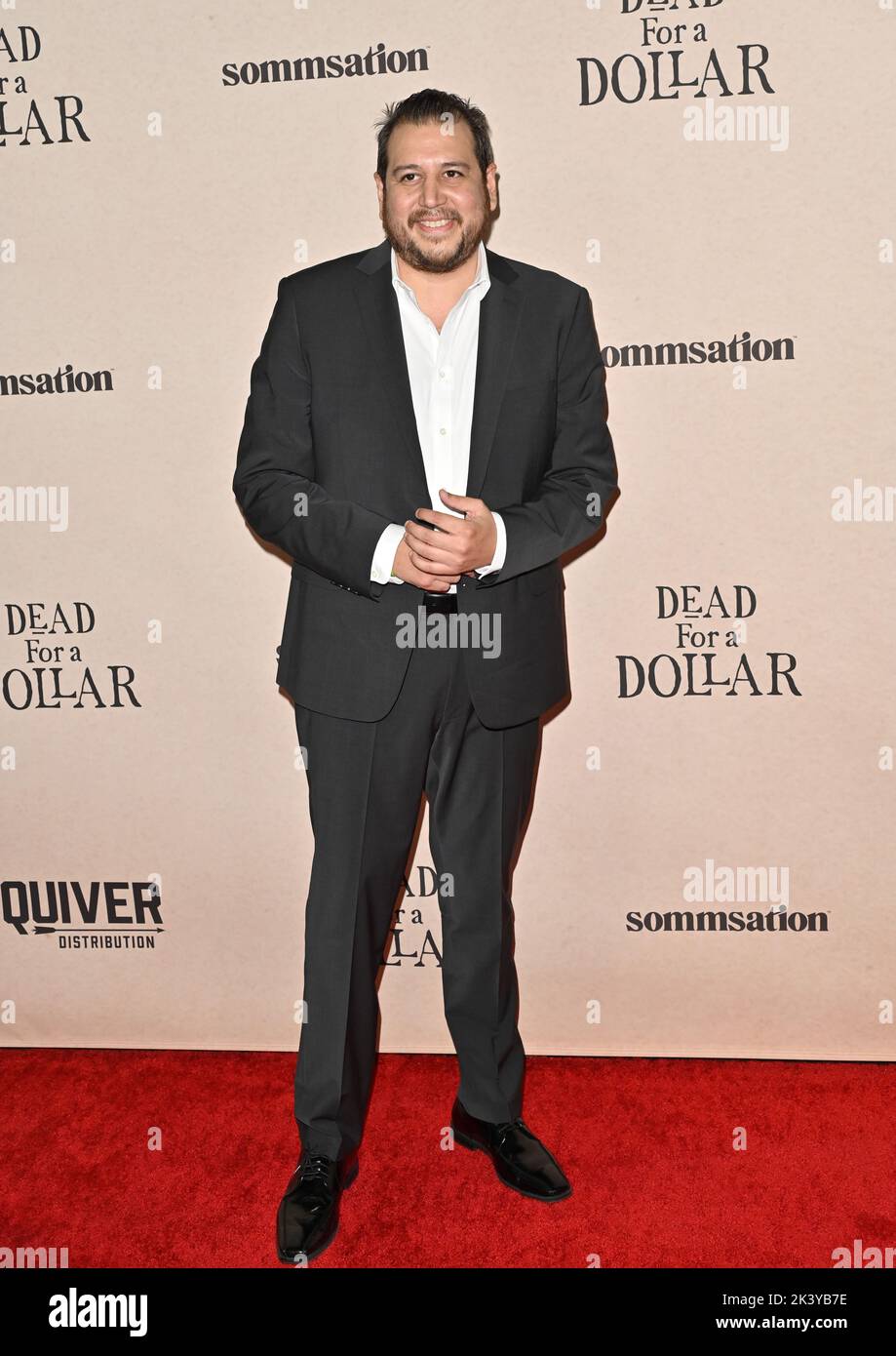 Los Angeles, USA. 28. September 2022. Fidel Gomez bei der Premiere von „Dead for A Dollar“ im Directors Guild Theatre. Bildquelle: Paul Smith/Alamy Live News Stockfoto