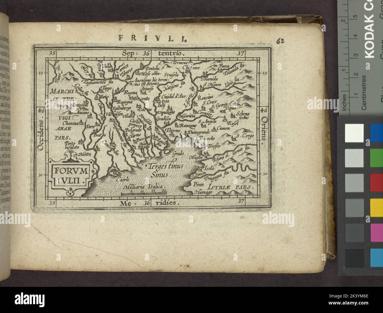 Forumiulii. Friaul. Kartografisch. Karten, Atlanten. 1603. Lionel Pincus und Prinzessin Firyal Map Division. Geographie, Friuli (Italien), Tagliamento River (Italien) Stockfoto