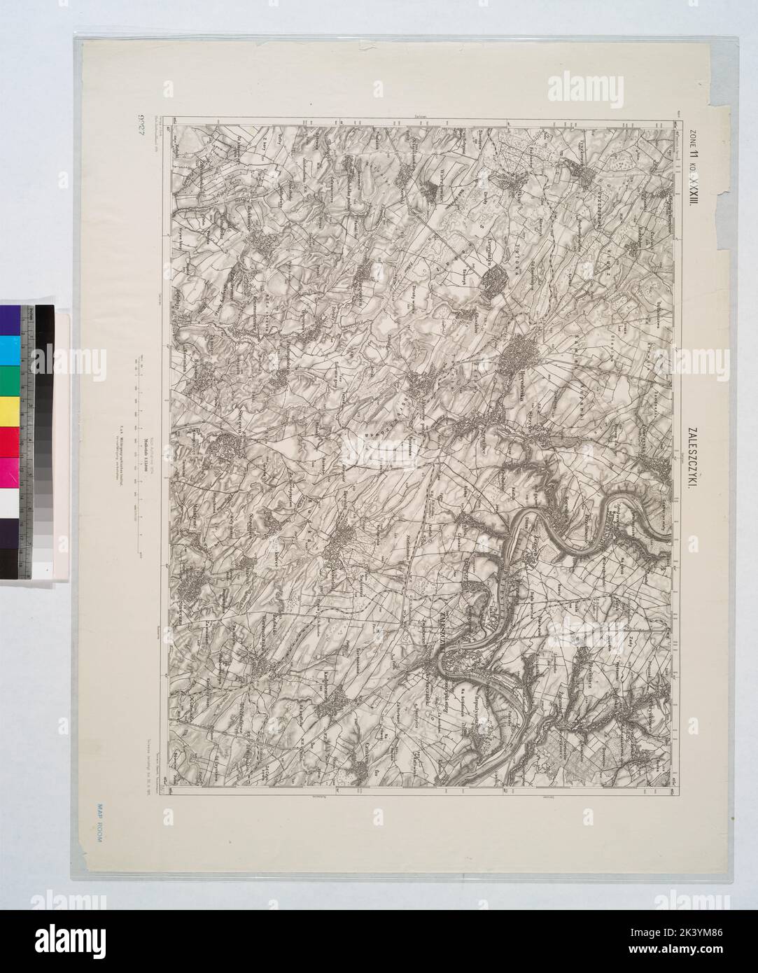 Zaleszczyki (Galizien). Kartografisch. Karten, topografische Karten. 1911. Lionel Pincus und Prinzessin Firyal Map Division Stockfoto