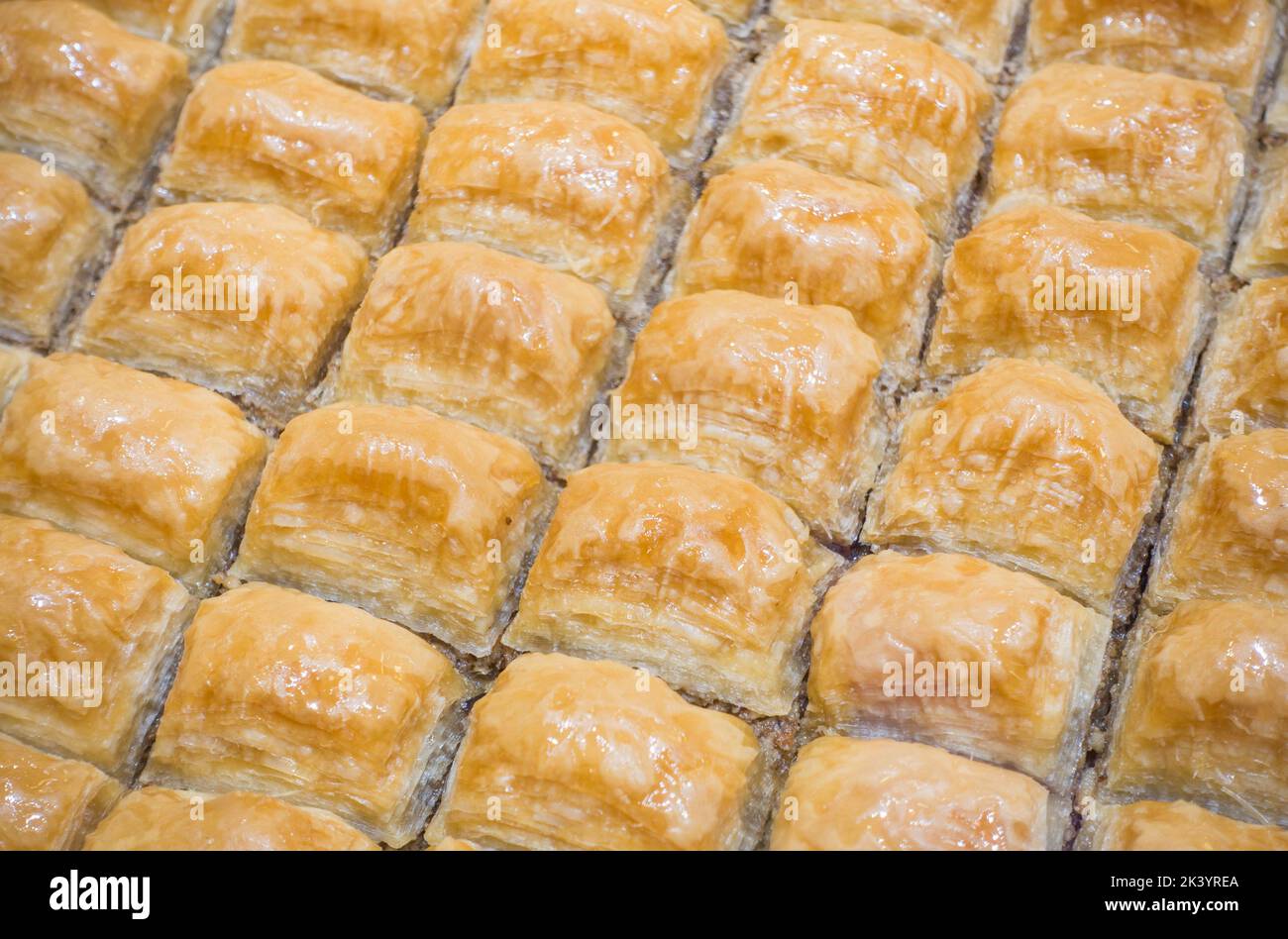 Handgemachte Bonbons Baklava traditionelle orientalische Dessert Stockfoto